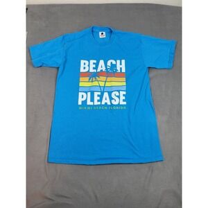 Ice Cream Beach Please‎ Shirt Mens Medium Blue Lightweight Billionaire Boys Club